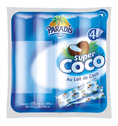 BERLINGOT SUPER COCO 125ml SACHET DE 4 PARADIS GLACE