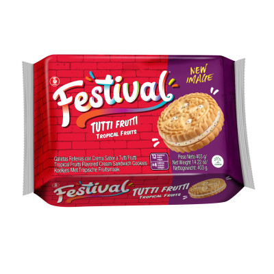 BISCUITS TUTTI FRUTTI 403g  FESTIVAL