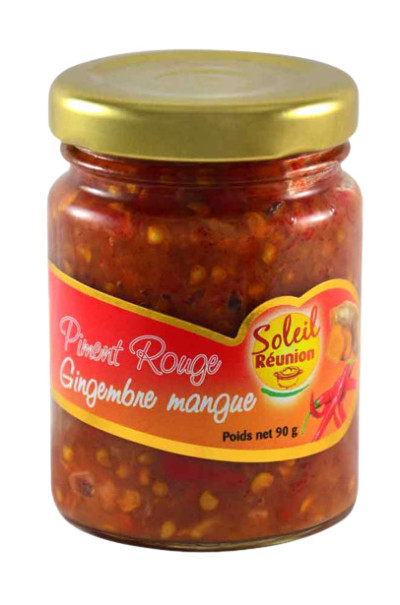 PATE PIMENT ROUGE GINGEMBRE MANGUE 90g SOLEIL REUNION
