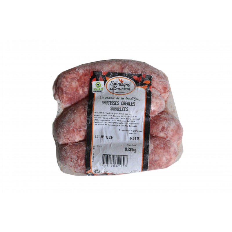 SAUCISSE CREOLE 390g SALAISONS DE BOURBON
